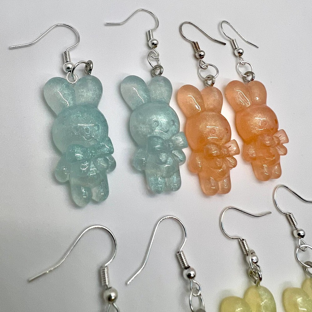 Bunny Earrings - Rabbit Earring - Easter Earring - Holiday Earring - Cottagecore - Picture 2 of 10